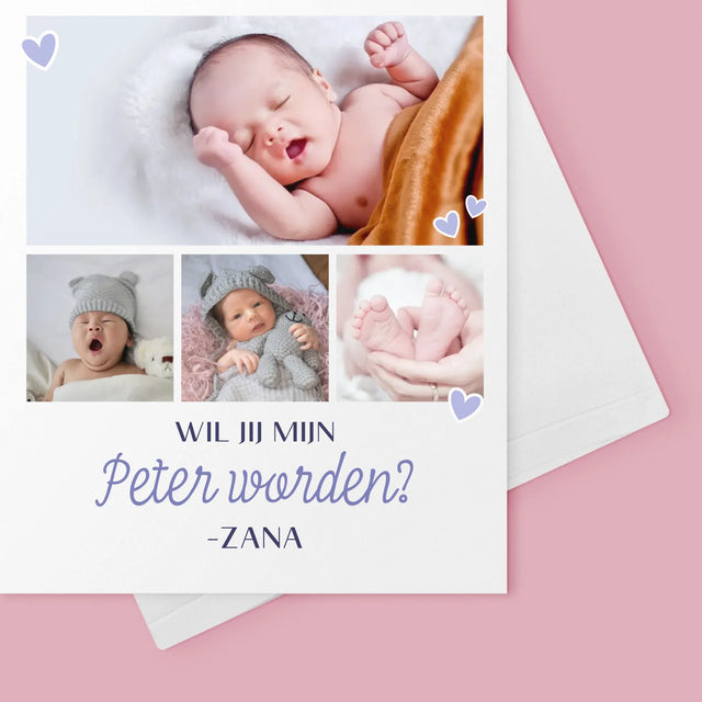 Fotocollage: Wil Jij Mijn Peter Worden - Wenskaart