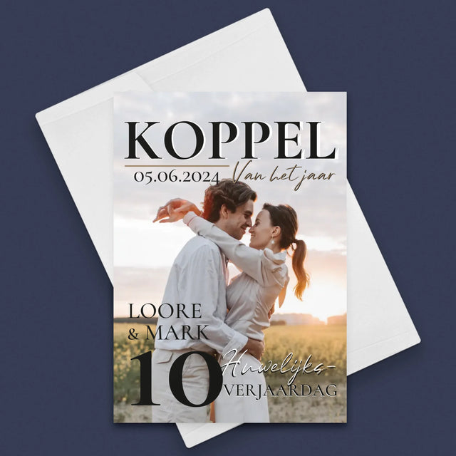 Omslag Van Tijdschrift: Koppel Van Het Jaar - Wenskaart