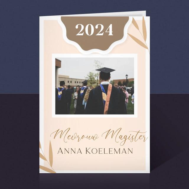 Fotocollage: Mevrouw Magister - Wenskaart