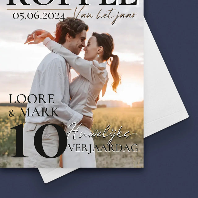 Omslag Van Tijdschrift: Koppel Van Het Jaar - Wenskaart