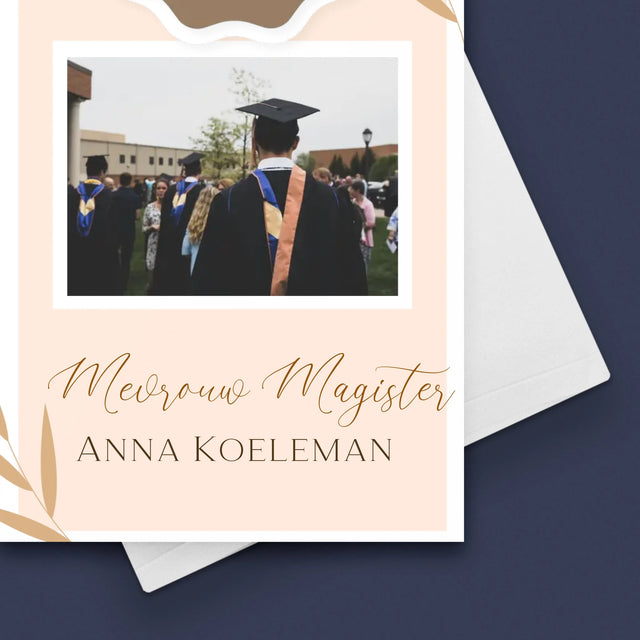 Fotocollage: Mevrouw Magister - Wenskaart