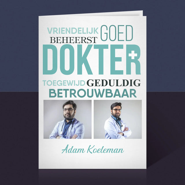 Fotocollage: Dokter Kenmerken - Wenskaart