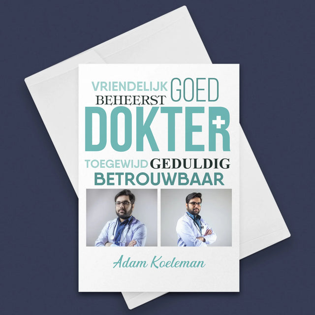 Fotocollage: Dokter Kenmerken - Wenskaart