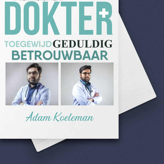 Fotocollage: Dokter Kenmerken - Wenskaart