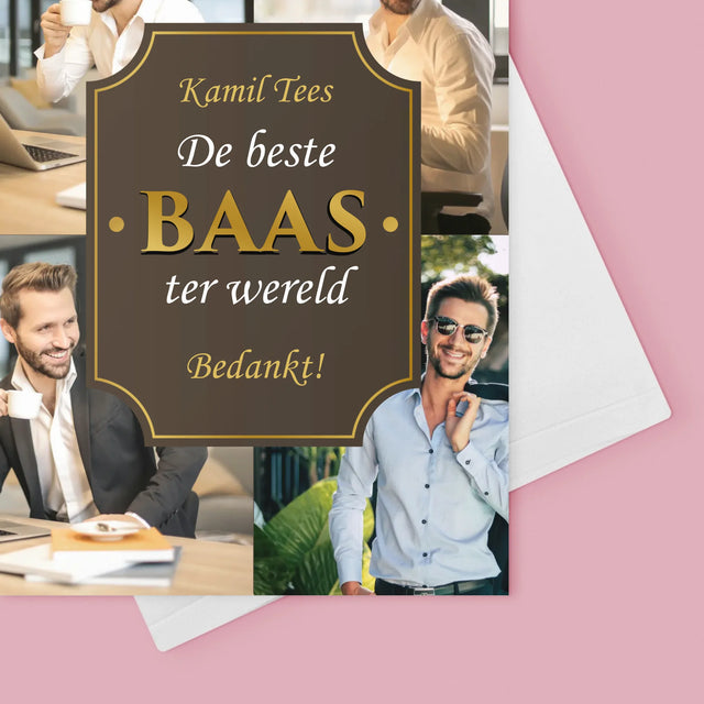Fotocollage: De Beste Baas Ter Wereld - Wenskaart
