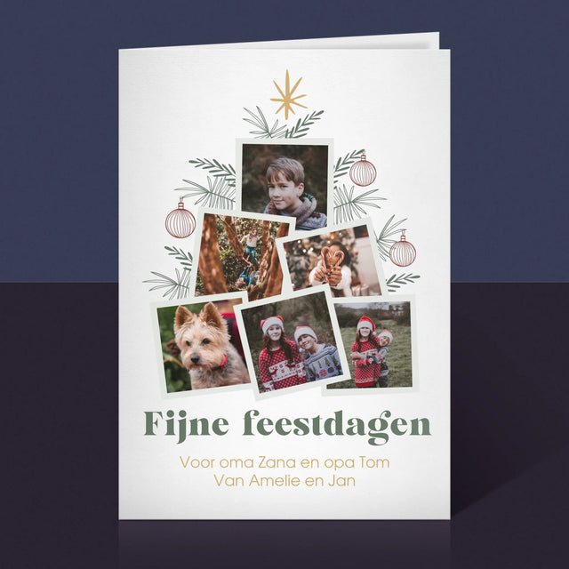 Fotocollage: Kerstboom - Wenskaart