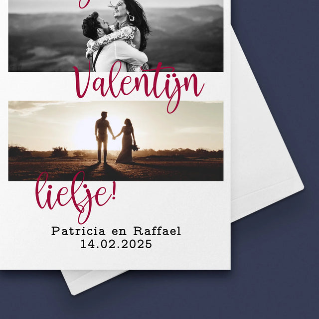 Fotocollage: Fijne Valentijn - Wenskaart