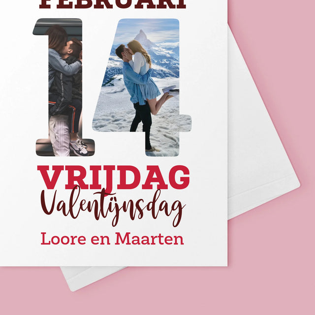 Woord Van Foto'S: Valentijnsdag Kalenderblad - Wenskaart