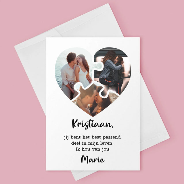 Fotocollage: Valentijn Puzzel - Wenskaart