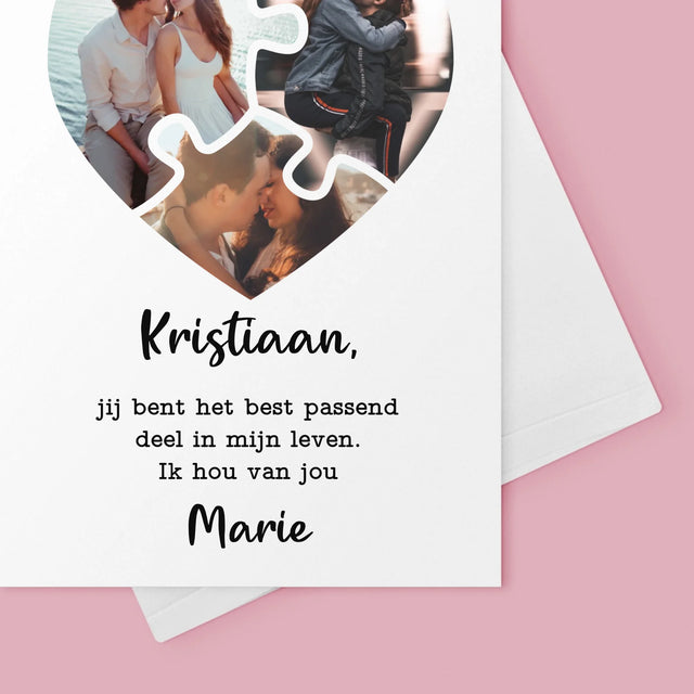 Fotocollage: Valentijn Puzzel - Wenskaart