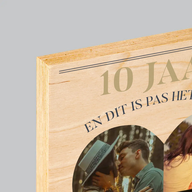 Vorm Van Foto'S: Jubileumjaren - Afdruk Op Hout (Verticaal)