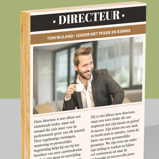 Omslag Van Tijdschrift: Directeur - Afdruk Op Hout (Verticaal)