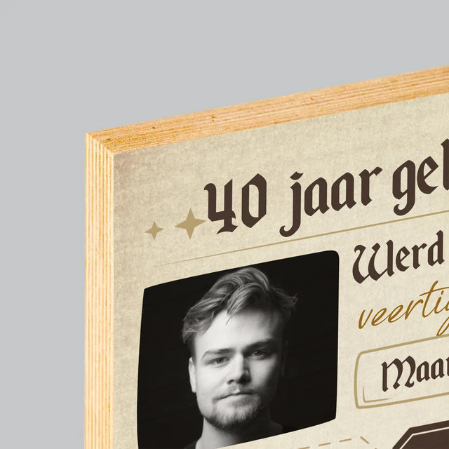 Omslag Van Tijdschrift: 40 Jaar Geleden - Afdruk Op Hout (Verticaal)