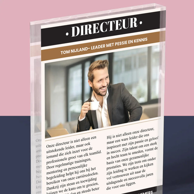 Omslag Van Tijdschrift: Directeur - Acryl Blok