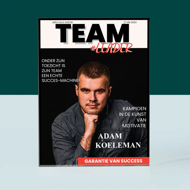 Omslag Van Tijdschrift: Team Leader - Acryl Blok
