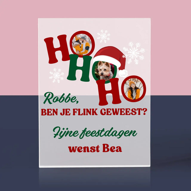 Fotocollage: Ho Ho Ho - Acryl Blok