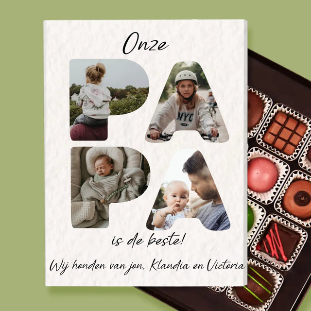 Woord Van Foto'S: Onze Papa Is De Beste - Pralines