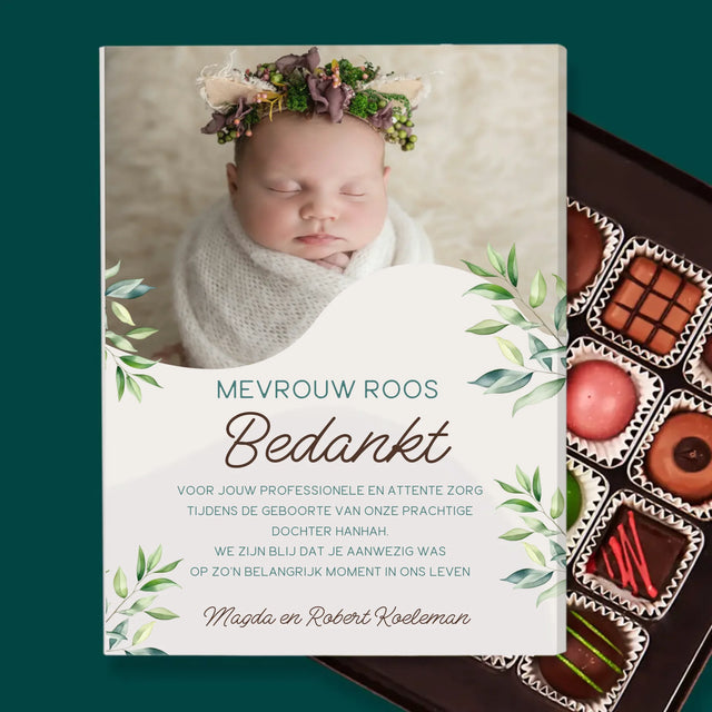 Foto En Handtekening: Bedankt Aan De Vroedvrouw - Pralines