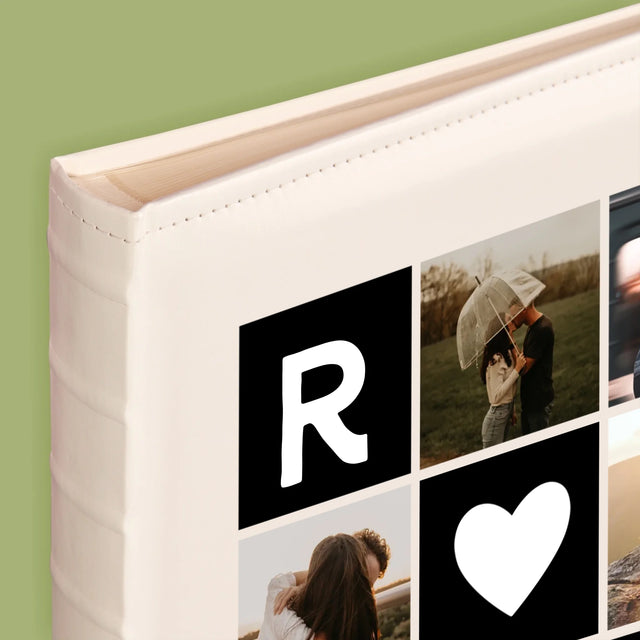 Fotocollage: Liefde Monogram Met Foto'S - Fotoalbum