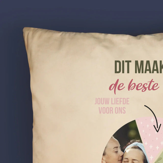 Foto En Handtekening: Kenmerken, De Beste Mama - Kussen 