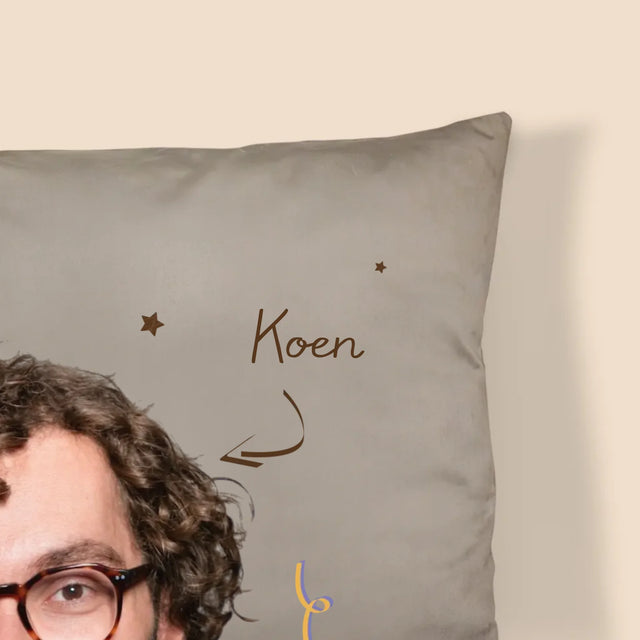 Foto En Handtekening: Papa Een Held - Kussen 