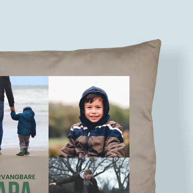 Fotocollage: Onvervangbare Papa - Kussen 
