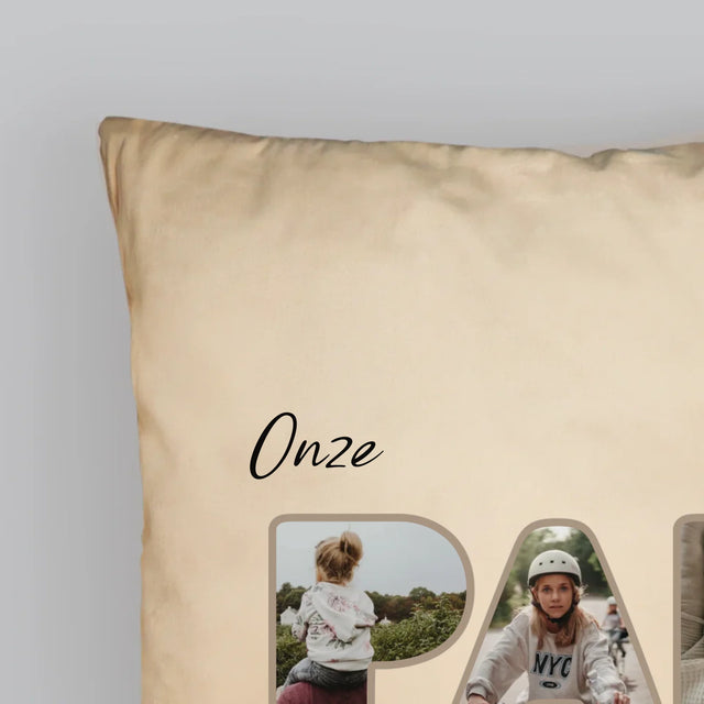 Woord Van Foto'S: Onze Papa Is De Beste - Kussen 