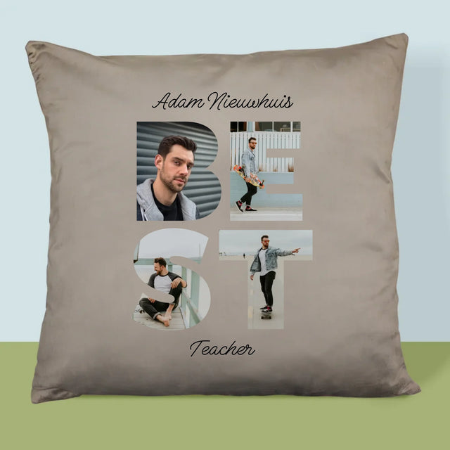 Woord Van Foto'S: Best Teacher - Kussen 