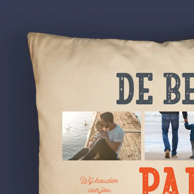 Fotocollage: De Beste Papa Ter Wereld, Foto'S - Kussen 