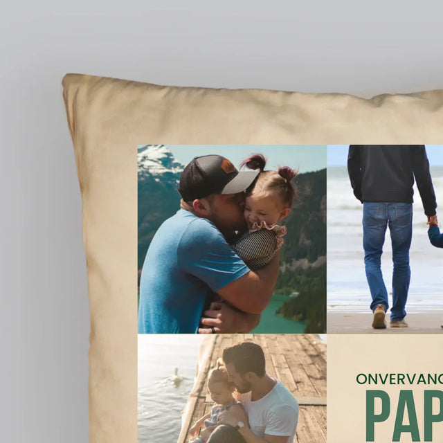 Fotocollage: Onvervangbare Papa - Kussen 