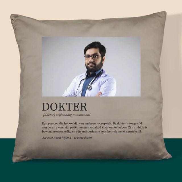 Foto En Handtekening: Dokter Definitie - Kussen 