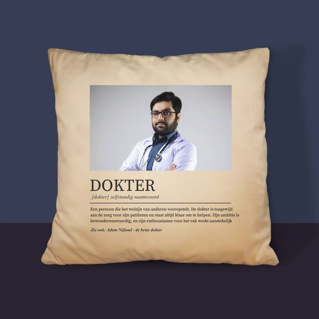 Foto En Handtekening: Dokter Definitie - Kussen 