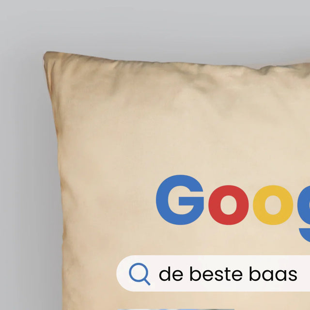 Foto En Handtekening: De Beste Baas Google-Score - Kussen 
