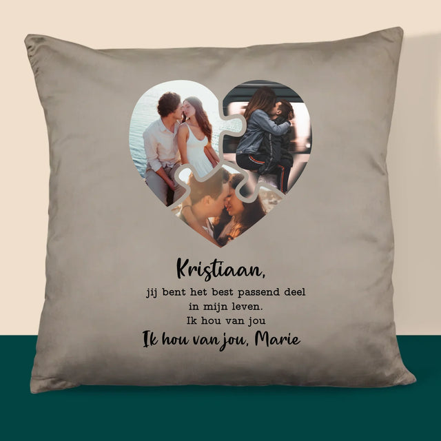 Fotocollage: Valentijn Puzzel - Kussen 