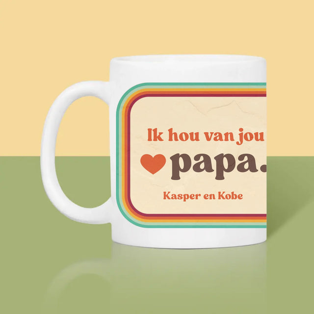 Foto En Handtekening: Ik Hou Van Jou Papa - Mok