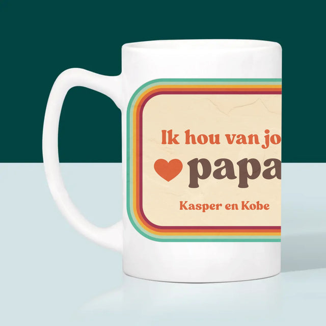 Foto En Handtekening: Ik Hou Van Jou Papa - Mok