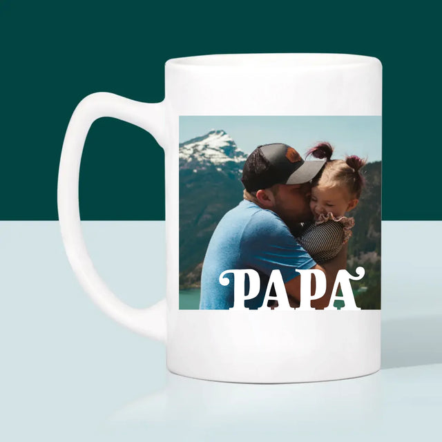 Foto En Handtekening: Onvervangbare Papa, Toewijding - Mok