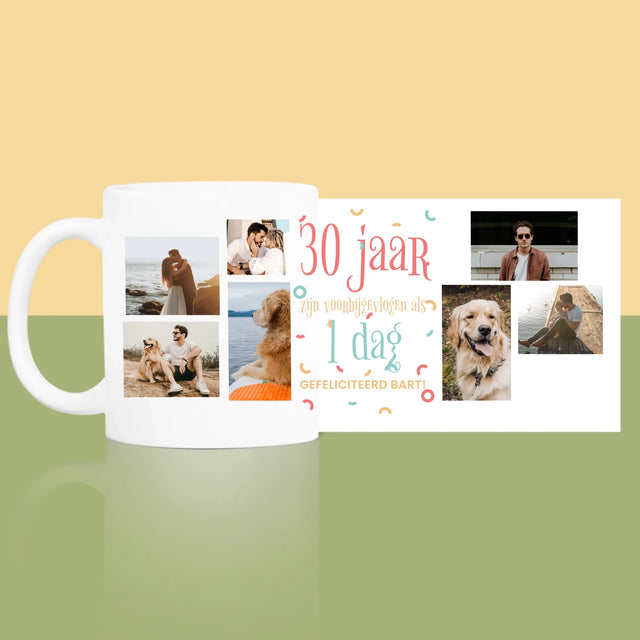 Fotocollage: 30 Jaar Voorbij - Mok