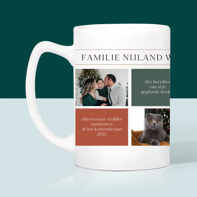 Fotocollage: Fijne Feestdagen, Wensen - Mok