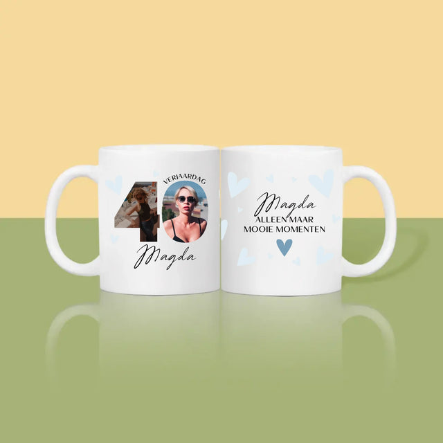 Woord Van Foto'S: 40E Verjaardag Mooie Momenten - Mok