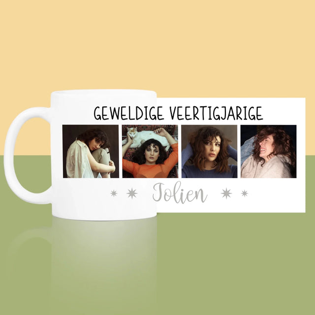 Fotocollage: Geweldige Veertigjarige, Vrouw - Mok