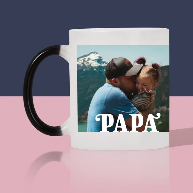 Foto En Handtekening: Onvervangbare Papa, Toewijding - Mok