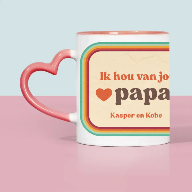 Foto En Handtekening: Ik Hou Van Jou Papa - Mok