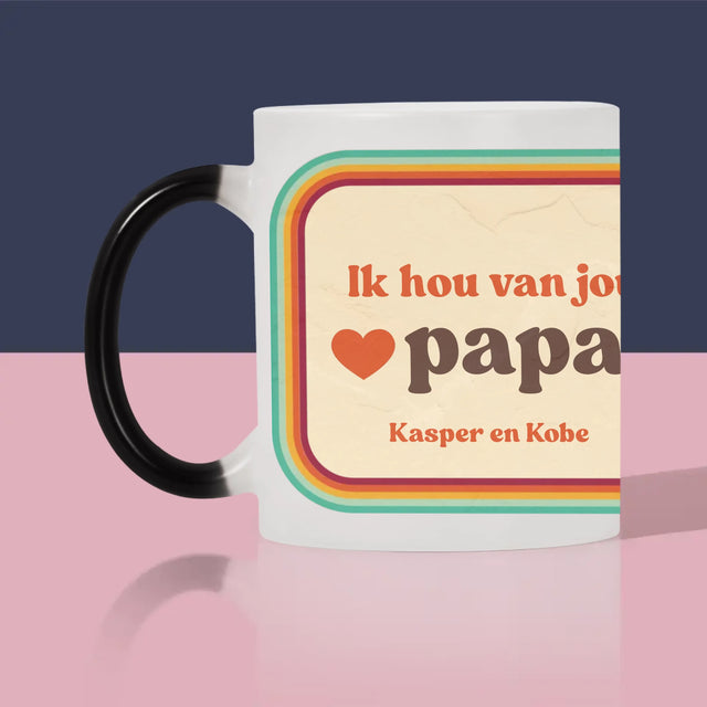 Foto En Handtekening: Ik Hou Van Jou Papa - Mok