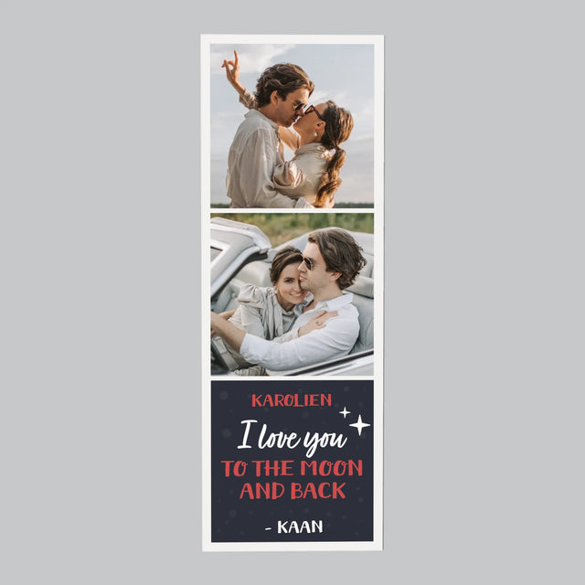 Fotocollage: To The Moon And Back - Koelkast Magneet