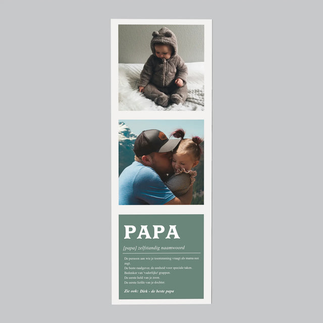 Foto En Handtekening: Definitie Papa - Koelkast Magneet