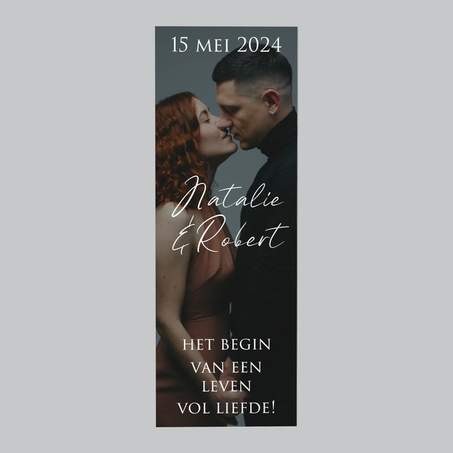 Foto En Handtekening: Trouwfoto Met Wensen - Koelkast Magneet