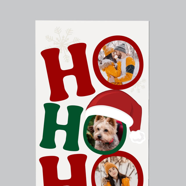 Fotocollage: Ho Ho Ho - Koelkast Magneet