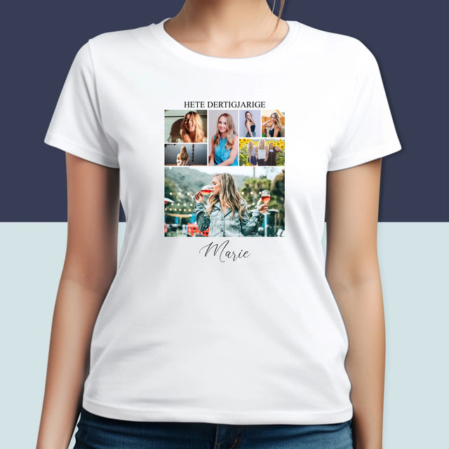 Fotocollage: Hete Dertigjarige - T-Shirt Voor Dames