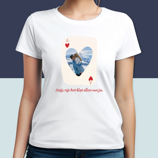 Foto En Handtekening: Valentijnkaart - T-Shirt Voor Dames